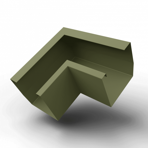 															Угол желоба 90 гр. 300x300 RAL 6013 квадратный оцинк. порошок																												