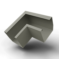 Угол желоба 90 гр. 100x100 RAL 7030 квадратный оцинк. порошок
