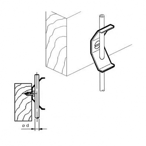 Крепеж балочный по дереву под шпильку d 6 Sinard