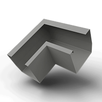 Угол желоба 90 гр. 100x100 RAL 9007 квадратный оцинк. порошок