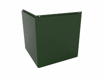 Угловая кассета 795х530 открытого типа, толщина 1 мм, RAL 6002 (Лиственно-зеленый)