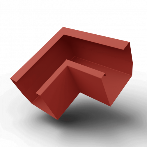 															Угол желоба 90 гр. 400x400 RAL 3033 квадратный оцинк. порошок																												