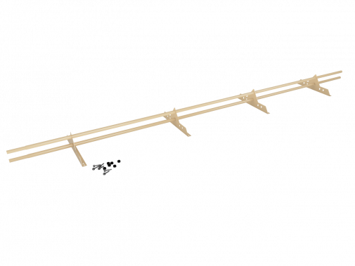 Снегозадержатель Трубчатый 25х2.0мм L=3000мм (4 Опоры) Zn RAL 1014