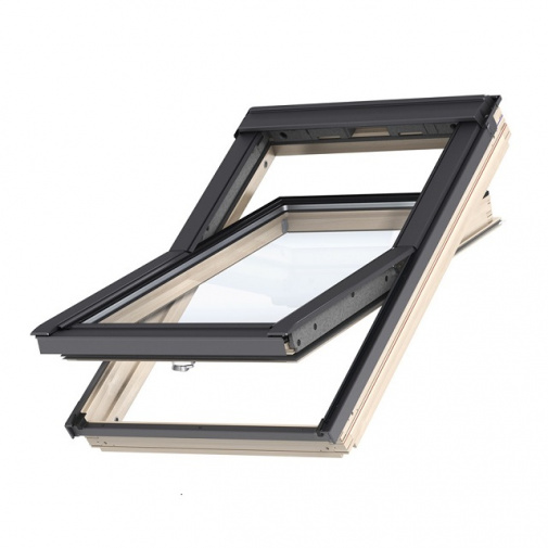 															Окно мансардное дерево, лак ручка снизу Velux GLL MK08 1061B Дизайн WoodLine 78*140см																												