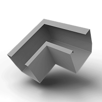 Угол желоба 90 гр. 100x100 RAL 9022 квадратный оцинк. порошок