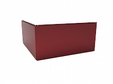 Угловая кассета 1740х530 открытого типа, толщина 0,7 мм, RAL 3003 (Рубиново-красный)