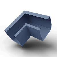 Угол желоба 90 гр. 100x100 RAL 5014 квадратный оцинк. порошок