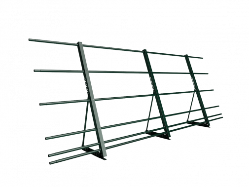 Ограждение кровли со снегозадержанием на Фальц H=1200мм L=3000мм Оптимальное RAL 6005 (5 Труб)
