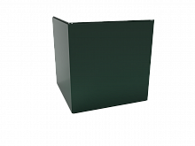 Угловая кассета 1740х1160 открытого типа, толщина 1 мм, RAL 6005 (Зеленый мох)