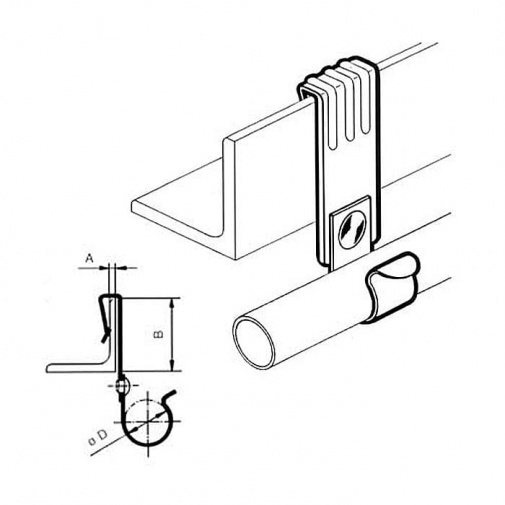 Клипса со скобой для трубы 4-10/60 d15-18 Sinard
