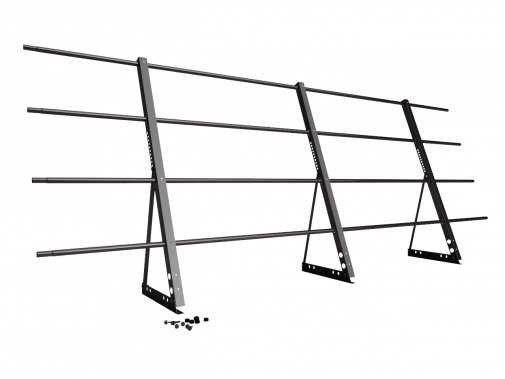 Ограждение кровли H=1200мм L=3000мм Zn RAL 8019 (3 Трубы)