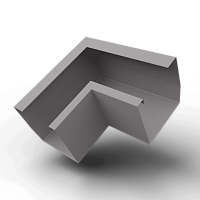 Угол желоба 90 гр. 300x300 RAL 7036 квадратный оцинк. порошок