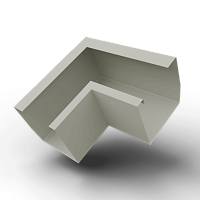 Угол желоба 90 гр. 100x100 RAL 7044 квадратный оцинк. порошок