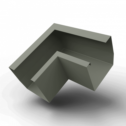 															Угол желоба 90 гр. 500x500 RAL 7023 квадратный оцинк. порошок																												