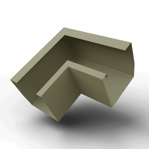 															Угол желоба 90 гр. 200x200 RAL 7034 квадратный оцинк. порошок																												