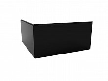 Угловая кассета 1740х530 открытого типа, толщина 1,2 мм, RAL 9005 (Глубокий черный)
