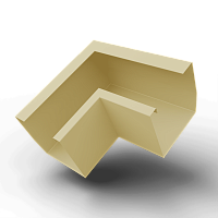 Угол желоба 90 гр. 200x200 RAL 1014 квадратный оцинк. порошок