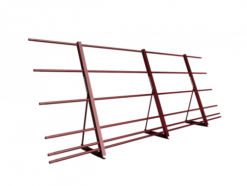 															Ограждение кровли со снегозадержанием на Фальц H=1200мм L=3000мм Оптимальное RAL 3003 (5 Труб)																												