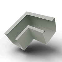 Угол желоба 90 гр. 400x400 RAL 7038 квадратный оцинк. порошок