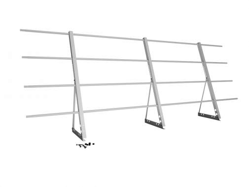 Ограждение кровли H=1200мм L=3000мм Zn RAL 7004 (3 Трубы)