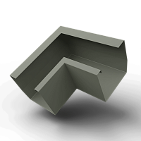 Угол желоба 90 гр. 400x400 RAL 7023 квадратный оцинк. порошок
