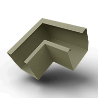 Угол желоба 90 гр. 100x100 RAL 7034 квадратный оцинк. порошок