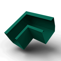 Угол желоба 90 гр. 100x100 RAL 6036 квадратный оцинк. порошок