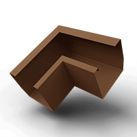 Угол желоба 90 гр. 400x400 RAL 8024 квадратный оцинк. порошок