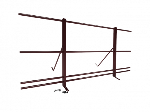 Ограждение кровли упрощенное со снегозадержанием H=900мм L=2000мм Zn RAL 3005