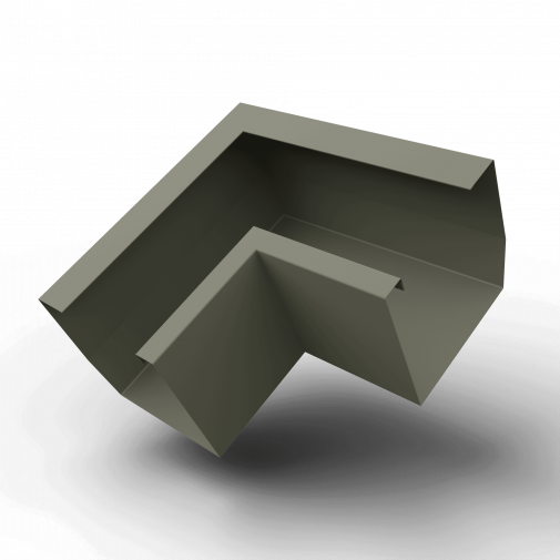 															Угол желоба 90 гр. 300x300 RAL 7003 квадратный оцинк. порошок																												