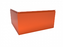 Угловая кассета 1740х530 закрытого типа, толщина 1 мм, RAL 2004 (Чистый оранжевый)