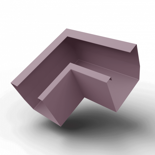 															Угол желоба 90 гр. 300x300 RAL 4009 квадратный оцинк. порошок																												