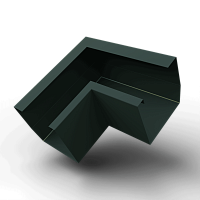 Угол желоба 90 гр. 200x200 RAL 6012 квадратный оцинк. порошок