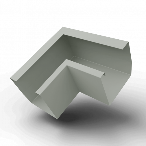 															Угол желоба 90 гр. 500x500 RAL 7038 квадратный оцинк. порошок																												