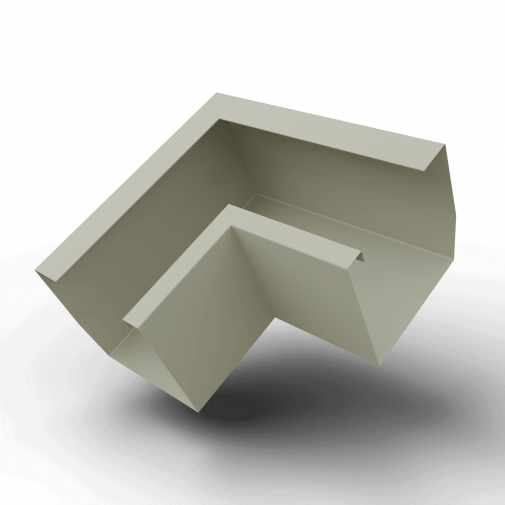 															Угол желоба 90 гр. 200x200 RAL 7032 квадратный оцинк. порошок																												