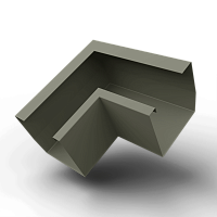 Угол желоба 90 гр. 100x100 RAL 7003 квадратный оцинк. порошок
